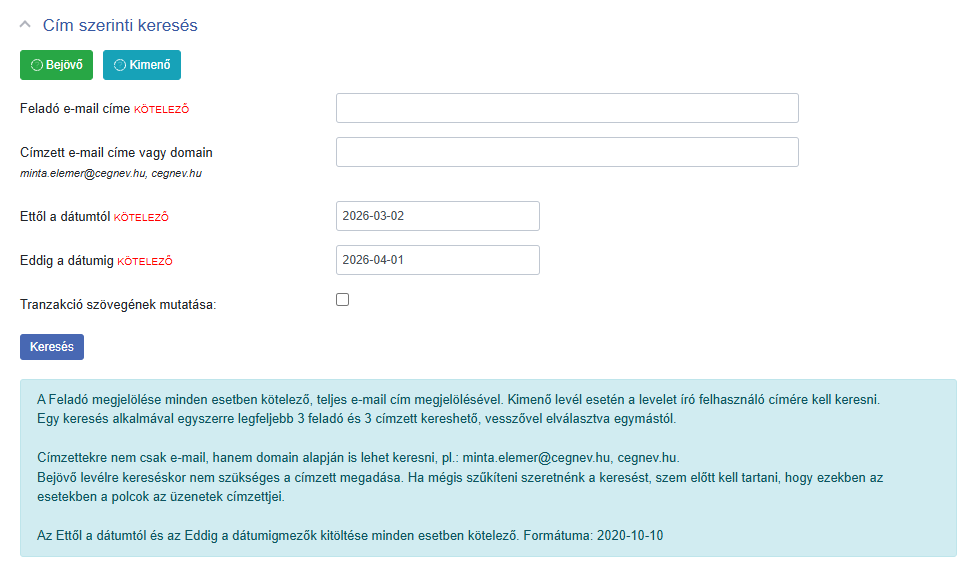 Cím szerinti keresés a DOX-ban